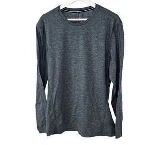 Ten Thousand Mens Cotton Jersey Long Sleeve Crew Neck Shirt, Grey Heathered, L